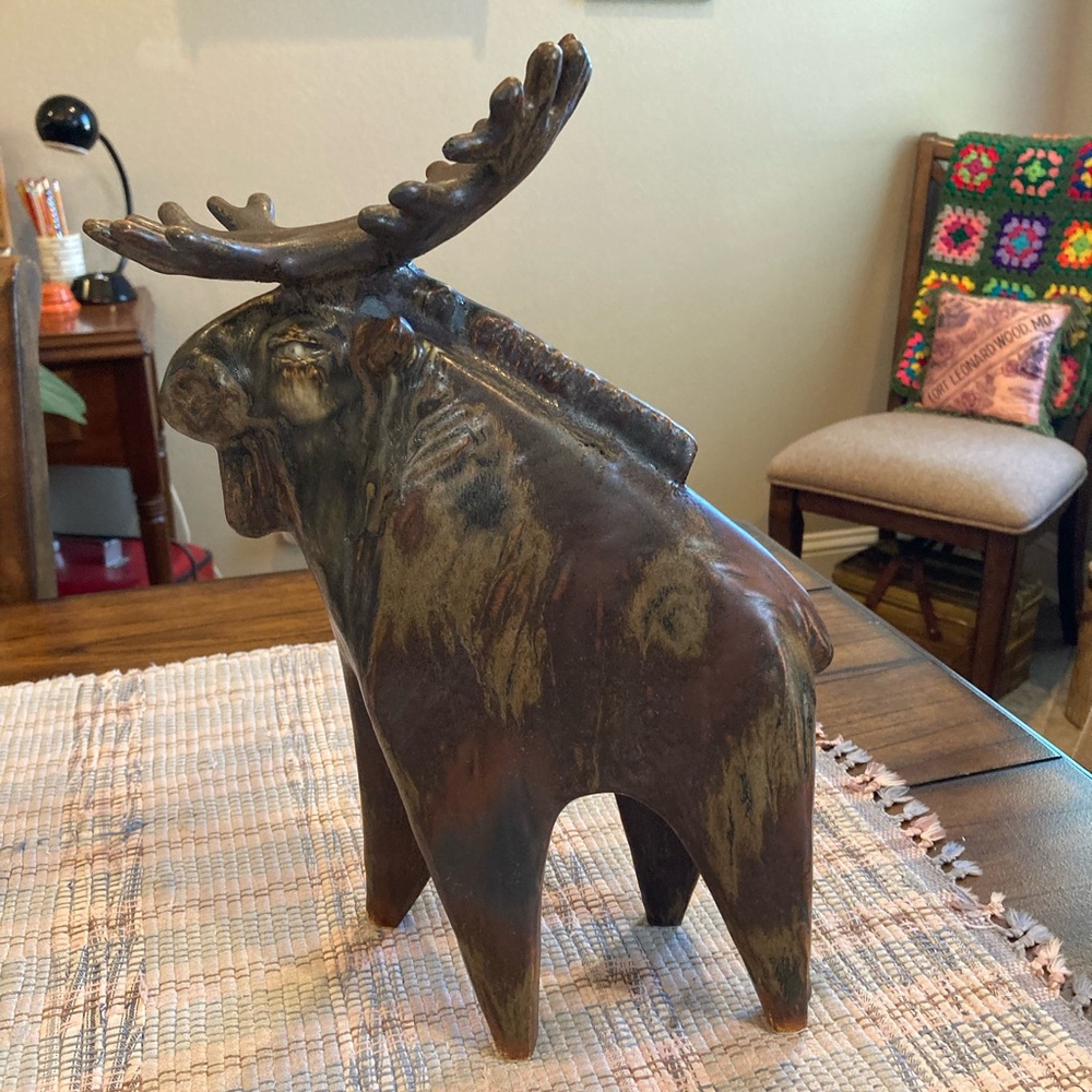 Taisto Kaasinen Pottery For Arabia Bull Moose Large Mid Century Finland